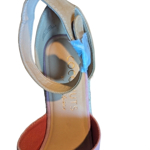 New Matisse Flamingo Wedge blush /tan Espadrille White Lotus Vibes sz 10 - Picture 7 of 14